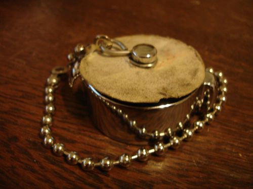 1 1/2 INCH CHROME PLATED BRASS FEMALE CAP W/ CHAIN for FIRETRUCK