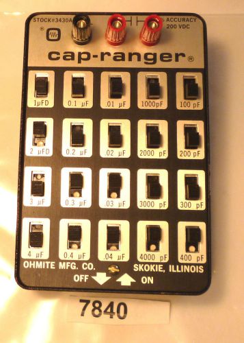 (7840) ohmite cap-ranger capacitance box 3430a for sale