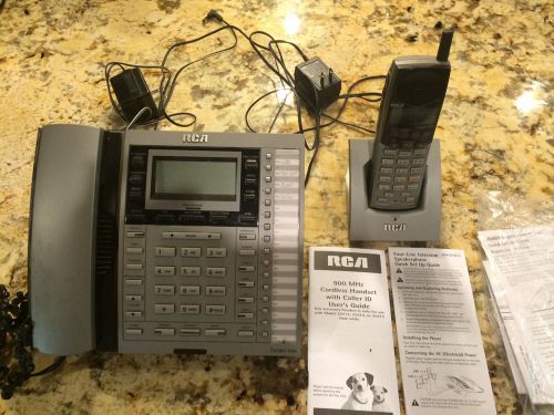 Rca 25415re3 4 line speaker phone auto attendant + h5400 cordless handset for sale