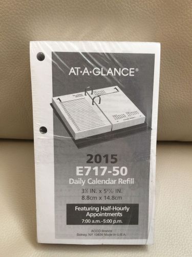 AT-A-GLANCE Daily Desk Calendar Refill 2015 3.5 x 6 Inch Page Size E717-50