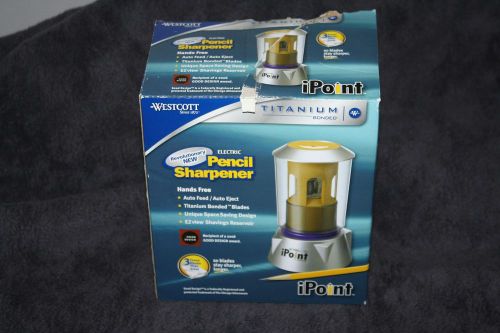 Westcott iPoint Titanium Bonded Electric Pencil Sharpener - model 14201 New