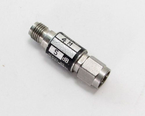 Weinschel / Aeroflex 4M-5 Fixed Attenuator - 10 dB, DC-12.4 GHz, 2W, SMA M-F