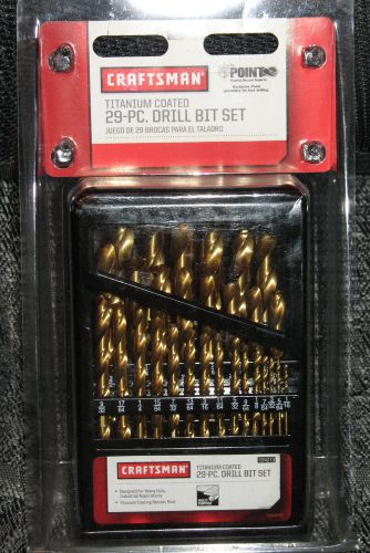 CRAFTSMAN 964073 TITANIUM COATED 29 PIECE DRILL BIT SET NEW 035781018562