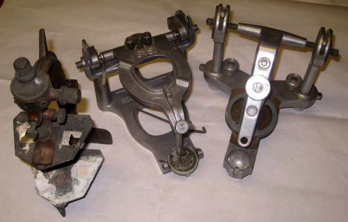 Lot of 3 Antique-Vintage Dental Articulators--Hanau, GYSI Trubyte and 1 other