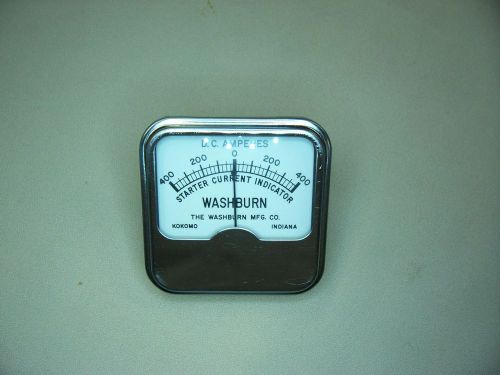 Washburn dc square panel meter ammeter amp meter amperes 400 0 400 amperes for sale