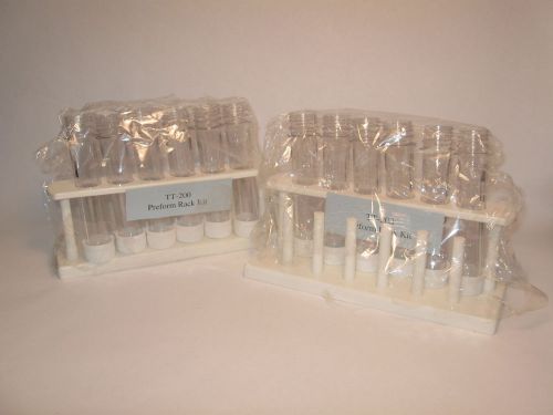 TEST TUBE RACKS w/ 6 Plastic Safety Test Tube Preforms and Threaded Caps TT-200