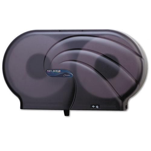 NEW SAN JAMAR R4090TBK Oceans Twin 9&#034; JBT Toilet Tissue Dispenser, 19 x 5 1/4 x