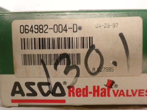 Asco red hat valve (064982-004-d) for sale