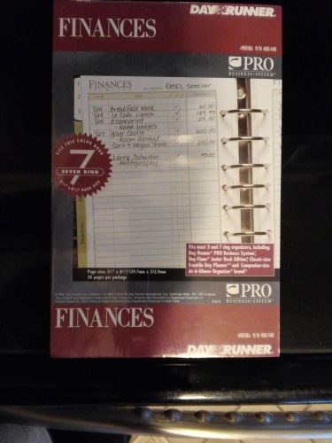 Dayrunner #88186 P/N 480-140 Finances Inserts