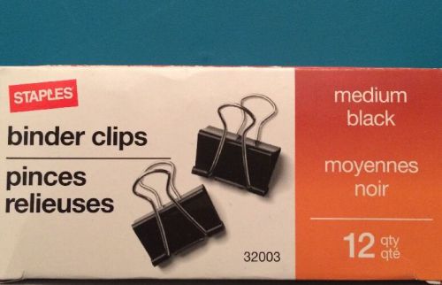 Small Binder Clips 1 box - 24ct Black