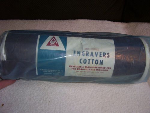 Acme Non-Sterile Engravers Cotton for Graphic Arts, Still Sealed NOS 15.6 Ozs.