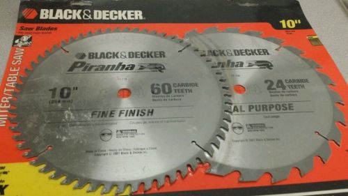 BLACK &amp; DECKER CARBIDE TIPPED 10&#034; SAW BLADES NEW IN PACK 77-775
