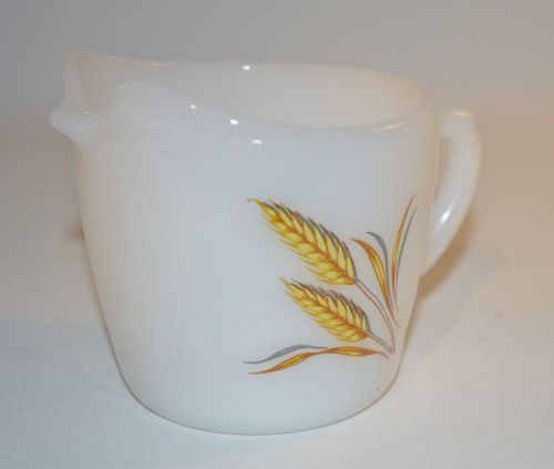 Vintage Fire King Wheat Design Coffee Creamer