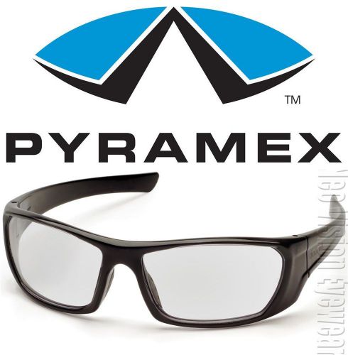 Pyramex Outlander Black Clear Lens Safety Glasses Motorcycle Z87.1