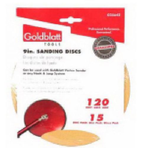 Goldblatt, Vortex, 15 Pack, 9&#034;, 120 Grit, Drywall Sandpaper, Hook &amp; Loop System.