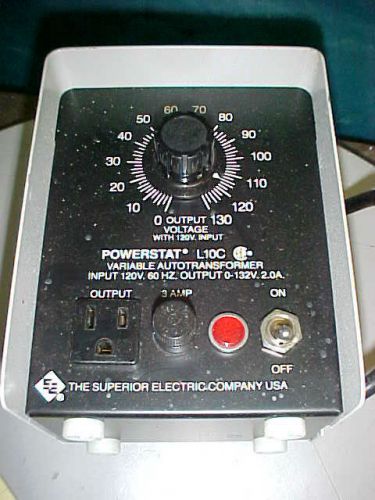 Powerstat Autotransformer L10C     0-132 vac output     Variac