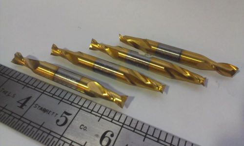 4 only niagara 5/16 &#034; endmills tin coated hss  double ended new usa  lot for sale