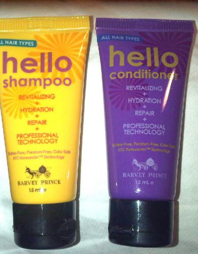 Harvey Prince PETALY NOIR 8.8ml EDP Tall Spray + HELLO 15ml SHAMPOO+CONDITIONER