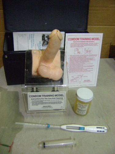 HEALTH EDCO CONDOM DELUXE TEACHING TRAINING MODEL SEMEN SIMULATOR PENIS 26403