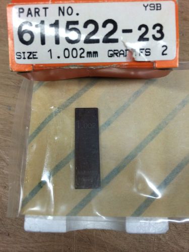 1.002MM GAUGE BLOCK MITUTOYO FS 2 #611522-23 (MT085)