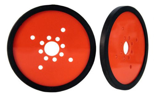 Pair of 5&#034; diameter precision disk wheels - orange (595748) for sale