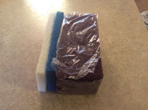 7 Doodlebug Scrub Pads - 5 Heavy Duty/Strip, 1 Medium Blue, 1 Soft White