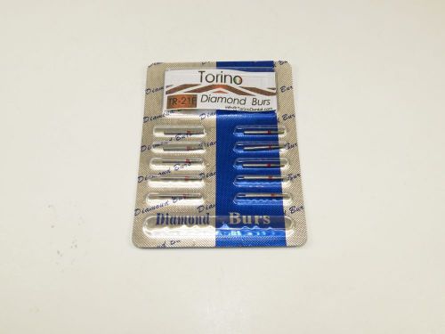 Dental Diamond Burs Conical Trunk Fine Lab TR-21F FG Set /1 Pack 10 Pcs TORINO