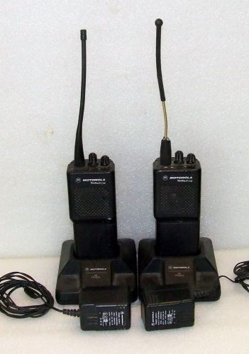 2x Motorola P110 Hand Held Radio w/Chargers AS IS