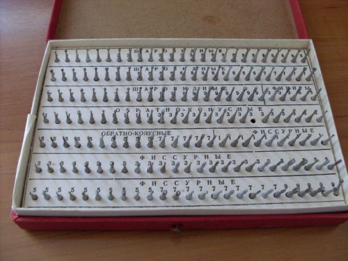 Contra-angle handpiece KMIZ Burs Kit 174 x Dental Burs USSR Stomatology