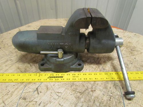 Wilton 500s bullet machinest 5&#034; jaw round channel vise w/swivel base opens to 8&#034; for sale