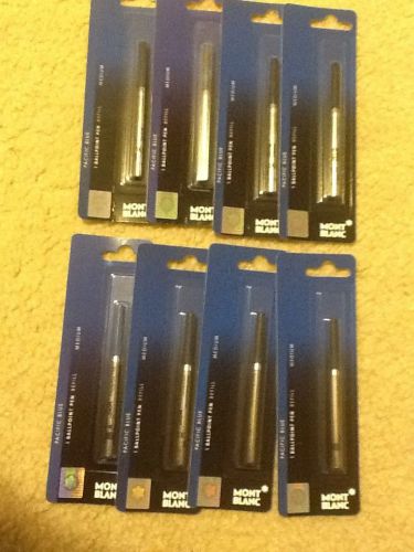 8 Mont Blanc Ballpoint Pen Refills Blue Medium Point NEW in original package NIP