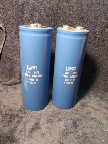 2 Nippon Chemi-Con 450volt 10,000uF 14b15L 01 Capacitors