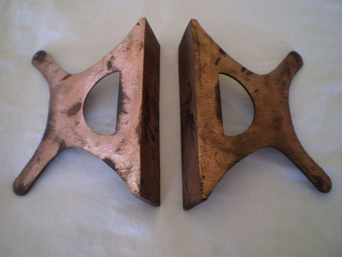 NOS PAIR 6&#034; COPPER BENCH VISE JAW CAPS