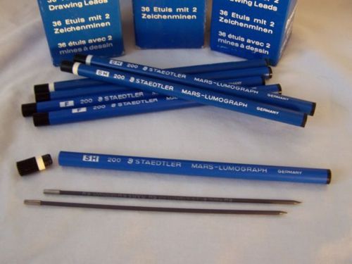 Leads 4B Staedtler Mars Lumograph Vintage 6tubes/2 Art Drawing Drafting 12each