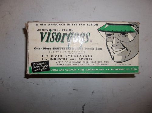 Retro Visorgogs Jones &amp; Company Safety Goggles With Visor NOS Sport Work GA2209