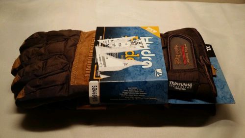 Wells lamont hydra hyde thermal insulated waterproof work gloves leather xl hide for sale