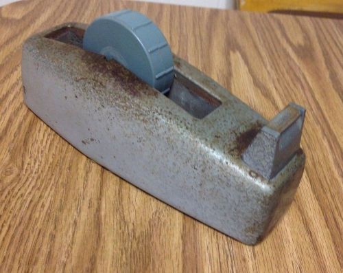 Scotch Heavy Duty Tape Dispenser Industrial Vintage Metal 3&#034; Core Gray