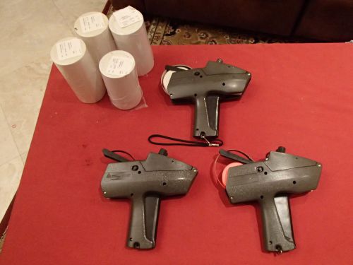 Nice lot of 3 monarch paxar price gun model 1115 and 38 tapes for sale