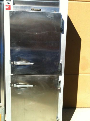 TRAULSEN COMMERCIAL UNIT 2 HALF DOORS FREEZER &amp; REFRIGERATOR.