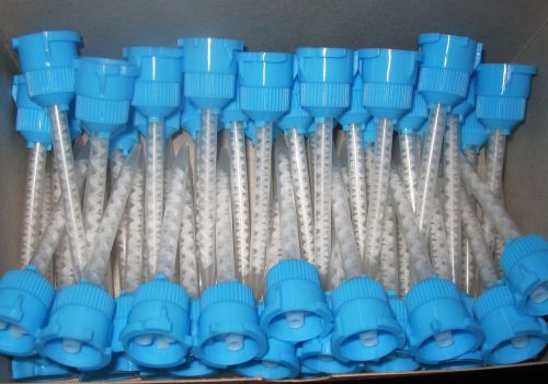 40 pcs Dental Crown &amp; Bridge Mixing Tips 1:1 Ratio Blue