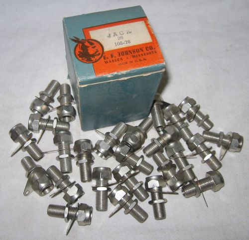 25 NOS EF JOHNSON # 108-76 JACKS tip banana ham jack radio tube amplifier