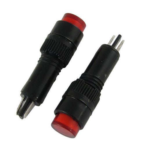 DC 12V Neon Pilot Light Indicator Lamp (Bag of 10) 8mm Red NXD-215