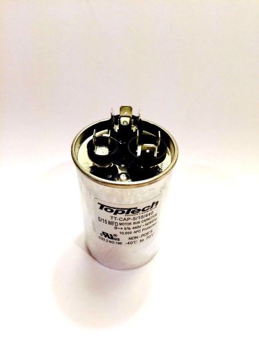 New dual run capacitor 5+15 5/15 15/5 mfd uf 370v 440v ac motor 370 440 vac v for sale