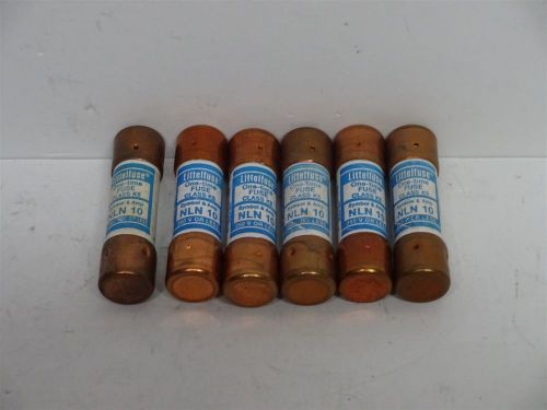 LOT OF 6 LITTELFUSE NLN10 NLN-10 FUSE NEW NO BOX