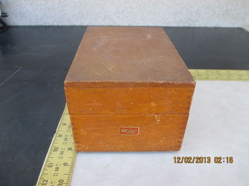 WEIS Fingerjointed Oak Wood Recipe Index File Card Box With Adjuster Nice Label