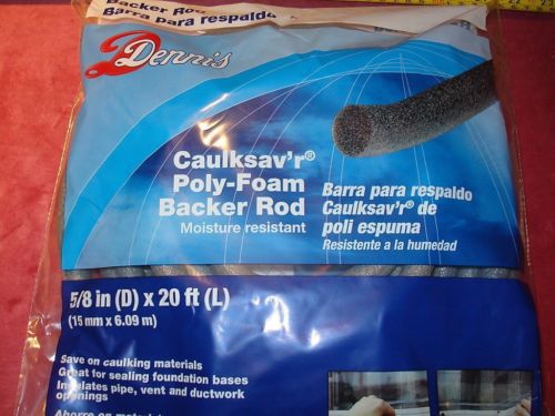 (1800.) Caulksav&#039;r Poly Foam Backer Rod - 5/8&#034; x 20&#039;