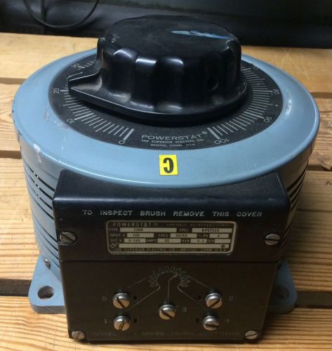 Superior Electric 136B Powerstat Variable Autotransformer ~ 120V Spec # BP57515