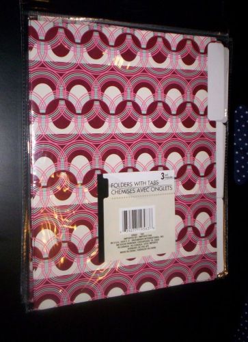 12 SPIRAL DESIGNS  FILE FOLDERS W/TABS ~GREAT FOR HOME/OFFICE/WORK /SCHOOL