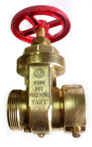 Giacomini A53G Single Hydrant Gate Valve 2-1/2&#034; Female Swivel NST x Male NST