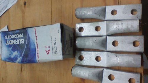 LOT OF 5 New Burndy YA31A3  2-Hole Long Crimp Connector Lug 350 AL    W60